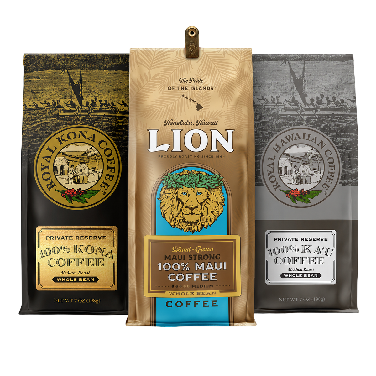 100% Hawaiian Coffee Sampler - Lion Coffee