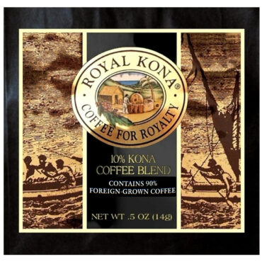One Royal Kona Mountain Roast 10 percent Kona 4-Cup Coffee Filter Pack_front