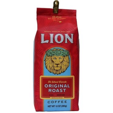 One 10 ounce bag of Classic Lion Original Blend