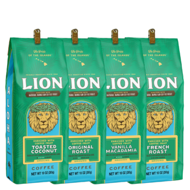 The antioxidant taster pack which is four eight ounce bags  of coffee enriched with Hawaiian coffee fruit extract
