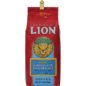front view of one 10 ounce bag of Lion Chocolate Macadamia Flavoured Coffee