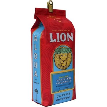 one ten ounce bag of Lion Toasted Coconut Flavored Coffee