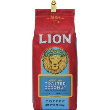 Lion Toasted Coconut Flavored Coffee 10 oz Ground