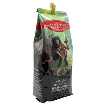One bag of vanilla macadamia flavored coffee