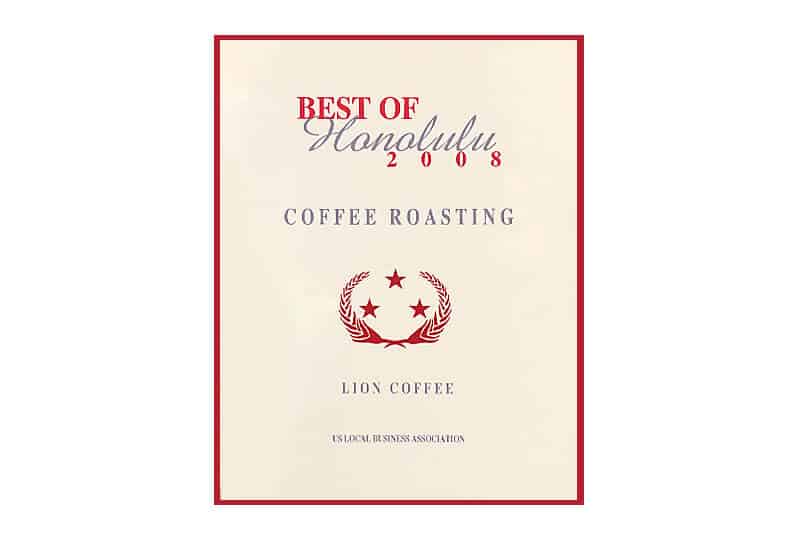 Lion Coffee Hawaii's best Coffee Roasting 2008