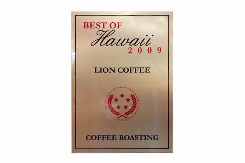 Best coffee roasting 2009 Award Lion Coffee 