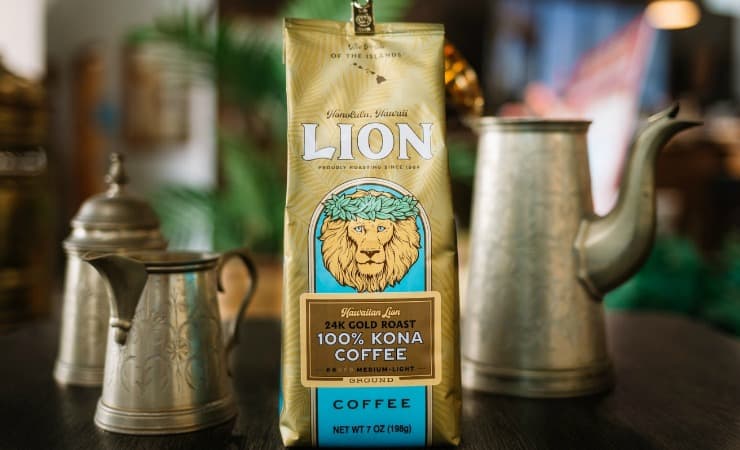 Bag of 100 percent kona hawaiian coffee