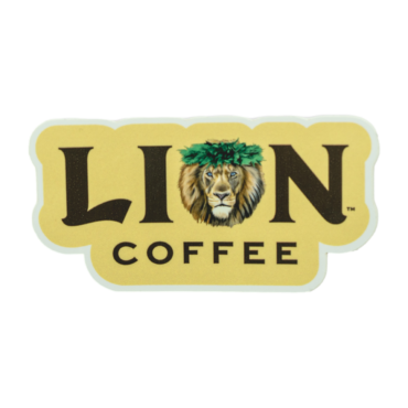 Lion Coffee Kamea Hadar Artist Series Lion Head Sticker