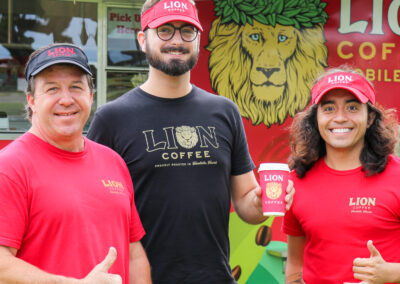 Mobile Cafe staff in front of truck