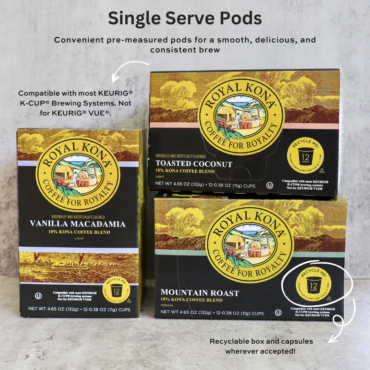 Royal Kona Coffee Single Pods Features and Benefits