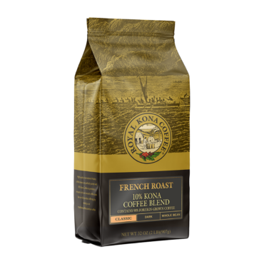 one bag of Royal Kona 10 percent Kona Coffee French Roast 2 pound Bulk Coffee