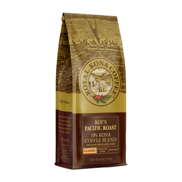 One bag of Chef Roy Yamaguchi's Pacific Roast 10% Kona Coffee Blend Coffee