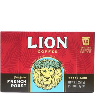 One box of Lion French Roast Coffee Pods