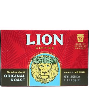Lion Original Blend Single Serve Coffee Box of 12 Pods