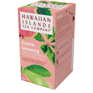 Box containing twenty bags of Guava Ginseng Green Tea