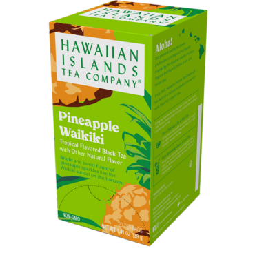 Box containing twenty bags of Pineapple Waikiki Black Tea